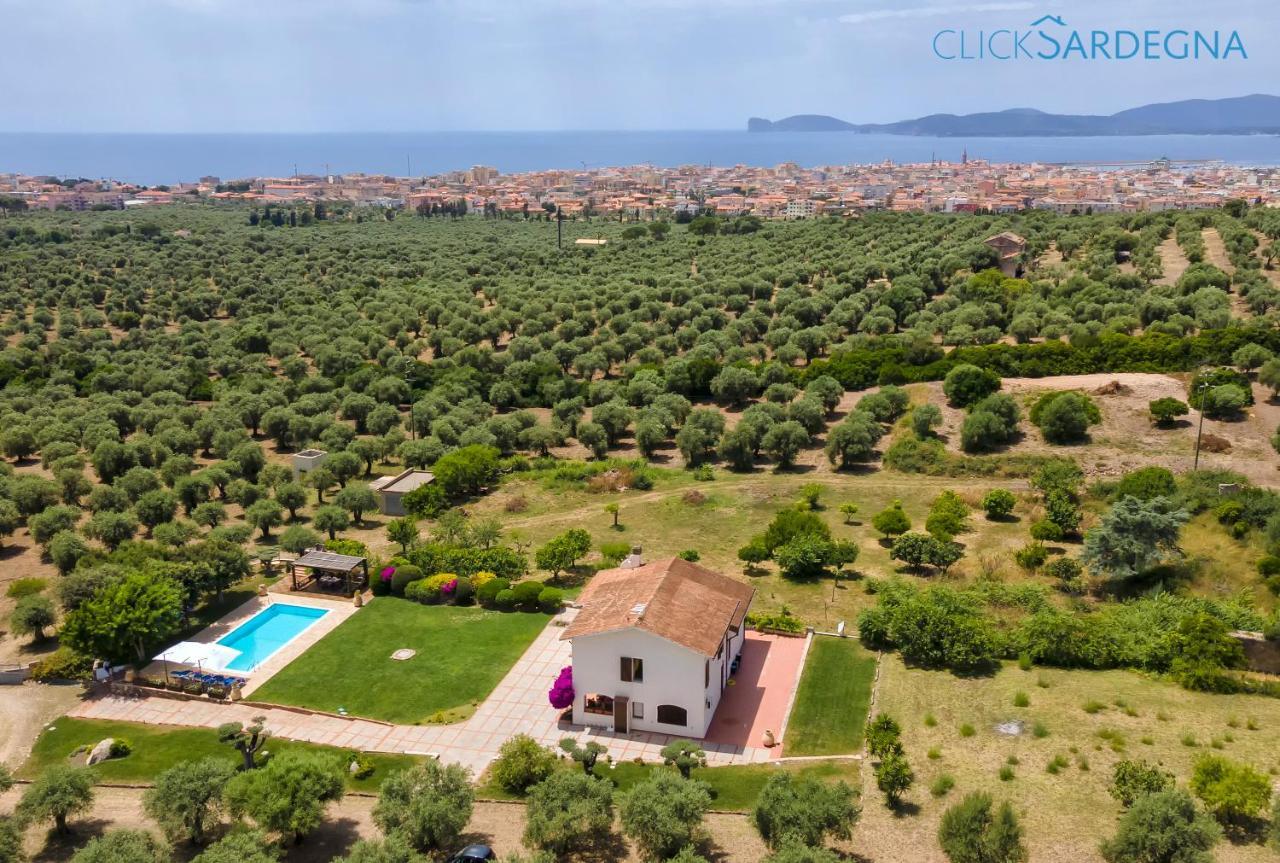 Clicksardegna Villa Emanuel Ad Alghero Con Vista Mare Spettacolare, Piscina Indipendente Per 8 Persone Exterior foto