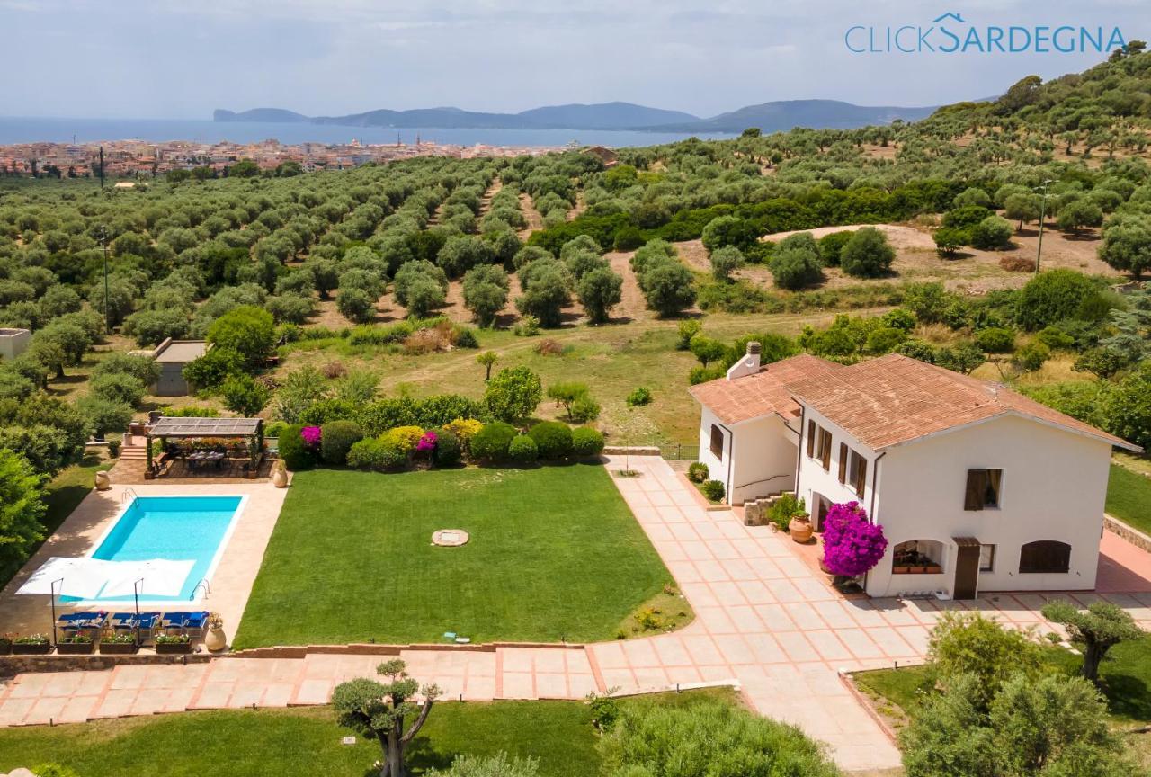 Clicksardegna Villa Emanuel Ad Alghero Con Vista Mare Spettacolare, Piscina Indipendente Per 8 Persone Exterior foto